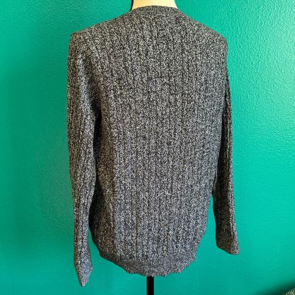 Kim Rogers Dark Gray Speckled Knit Pullover Sweater Large - Picture 4 of 10